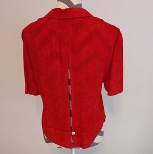 Red Back Split Top